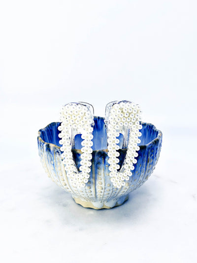 Agrafă de păr argintie cu perluțe A2