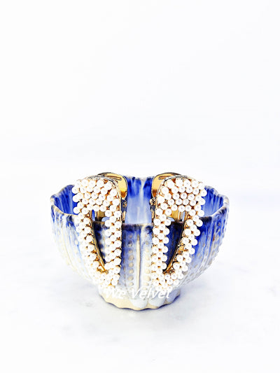 Agrafă de păr aurie cu perluțe A2