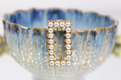 Agrafă de păr aurie cu perluțe A3