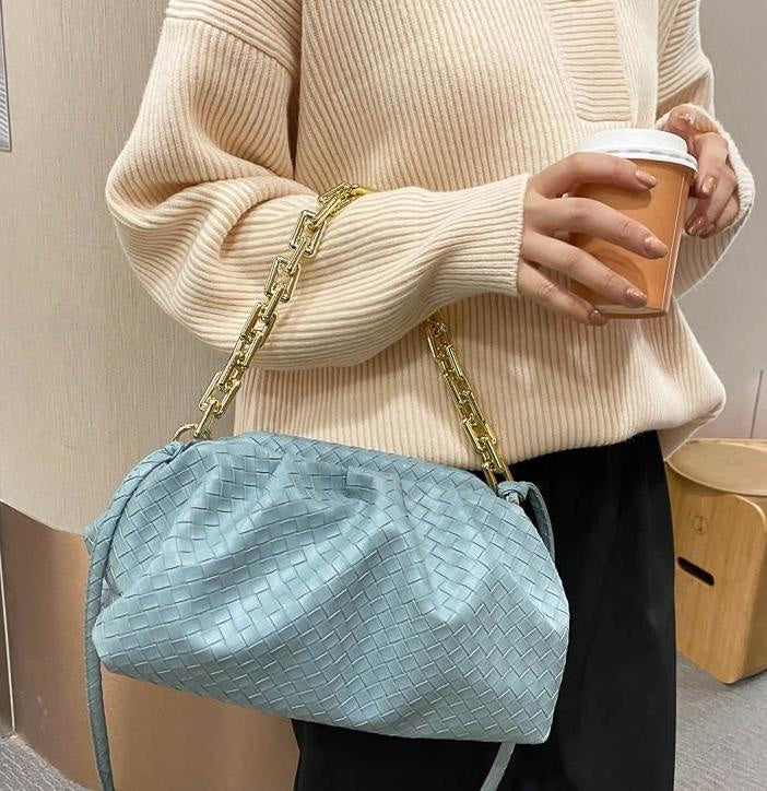 Geantă baby blue piele eco Apolline – We Velvet