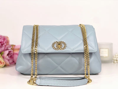 Geantă baby blue piele naturală Ellie Anna