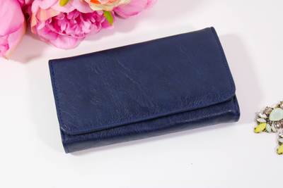 Portofel bleumarin piele eco Reagan