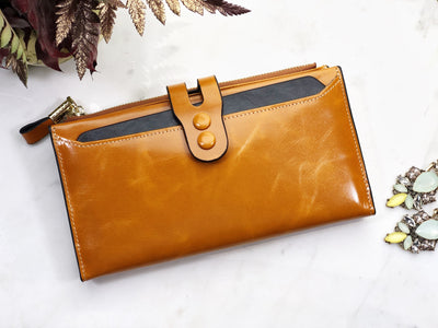 Portofel caramel piele naturală Sonnie