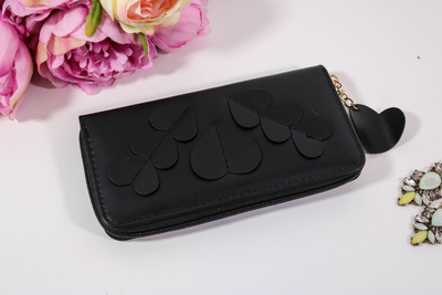 Portofel negru piele eco Avery