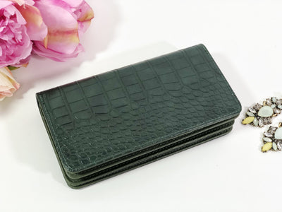 Portofel verde închis piele eco Ofir