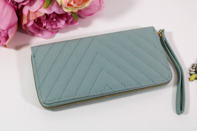 Portofel verde piele eco Brielle