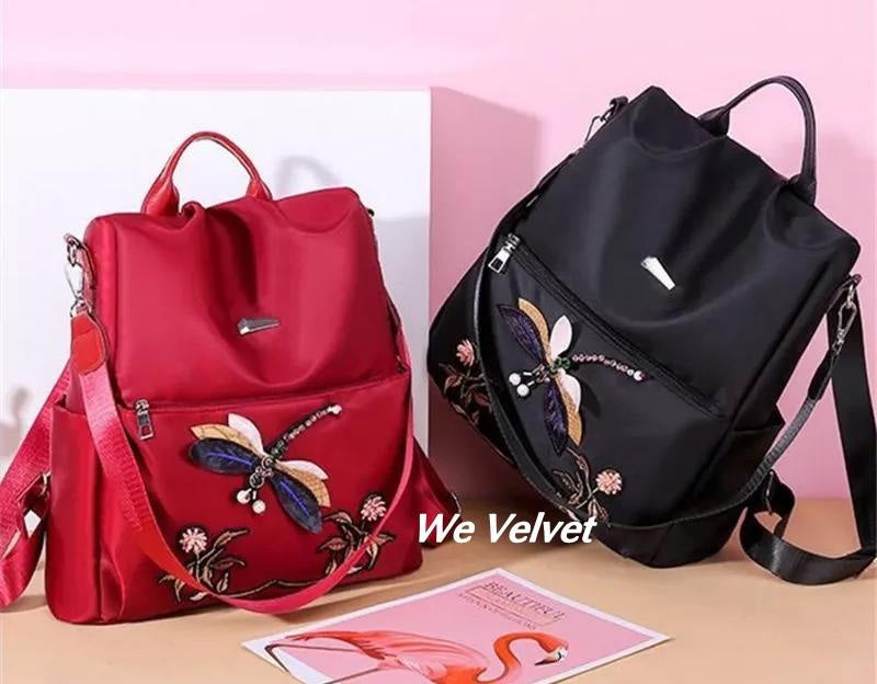 Rucsac negru material textil antifurt tip geantă Firefly – We Velvet