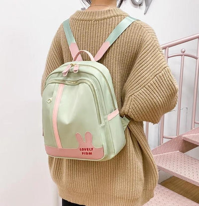 Rucsac verde pastel material textil impermeabil Dolly