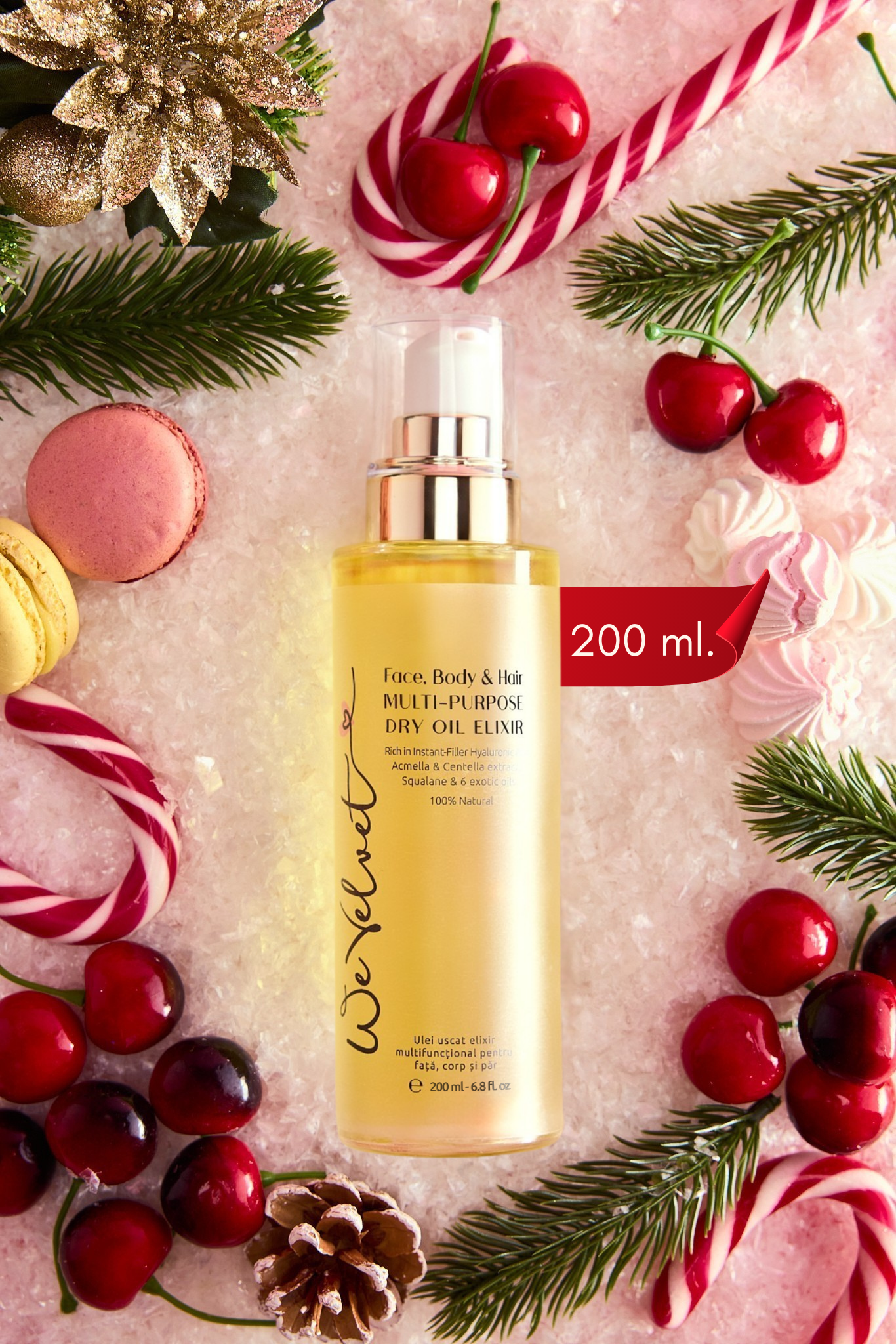 We Velvet Face Body & Hair Multi-Purpose Dry Oil Elixir 100% natural 200 ml - Skin