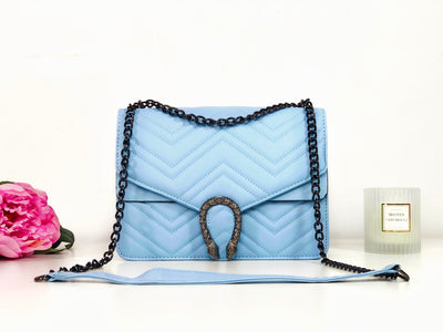 Geantă baby blue piele eco Miss Ivia