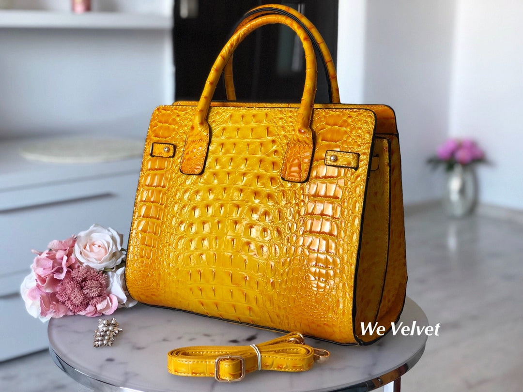 geanta-galbena-croco-piele-eco
