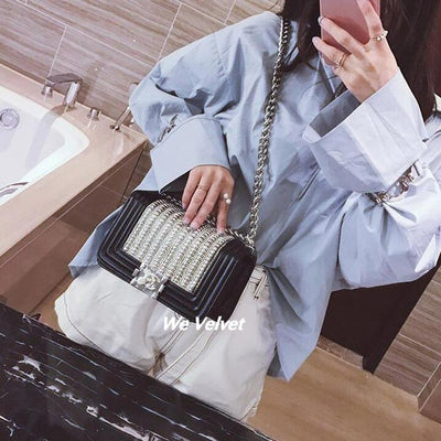 Geant neagr cu argintiu piele eco Glam Lover