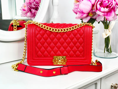 Geantă roșie piele eco Empress