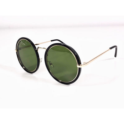 Ochelari de soare rotunzi cu lentile verde deschis O60