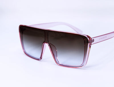 Ochelari de soare roz cu lentile maro și albastru O80