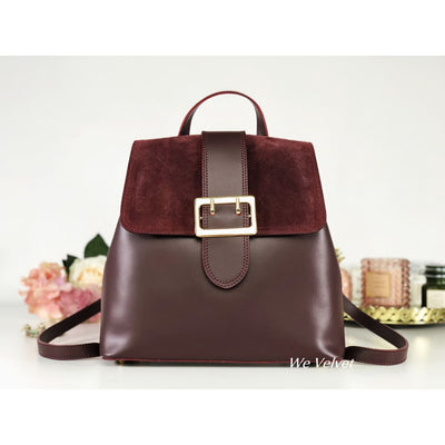 Rucsac burgundy piele natural Rory