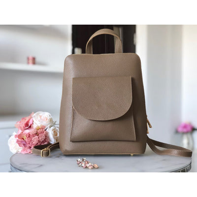 Rucsac taupe piele natural tip geant Alexander