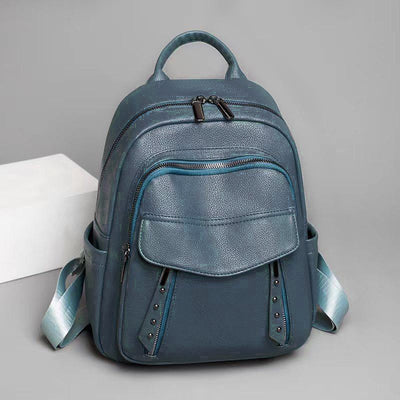 Rucsac teal piele eco Double