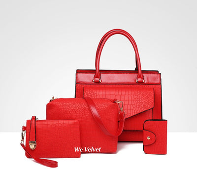 Set rou 4 piese piele eco Carmine